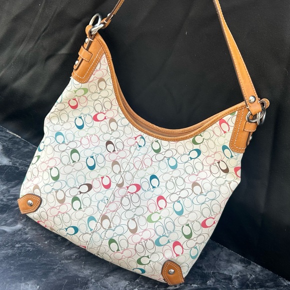 Coach Chelsea Heritage Signature Stripe Hobo No.C1069-F15138 - Picture 11 of 16